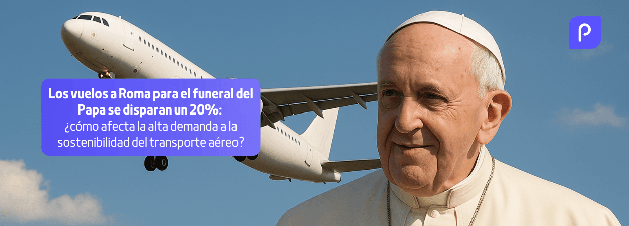 Los vuelos a Roma para el funeral del Papa se disparan un 20%: ¿cómo afecta la alta demanda a la sostenibilidad del transporte aéreo?